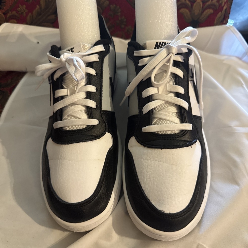 Nike Ebernon Low PREM White Black Wolf Grey Men Casual Shoes Sneakers size 10.5